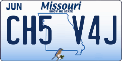 MO license plate CH5V4J