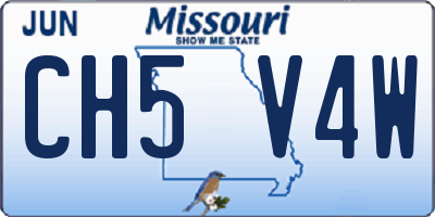 MO license plate CH5V4W