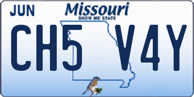 MO license plate CH5V4Y