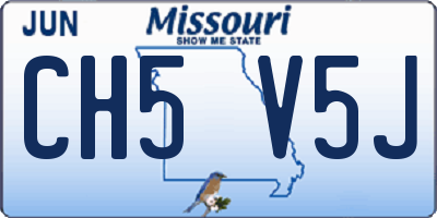 MO license plate CH5V5J