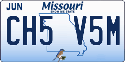 MO license plate CH5V5M