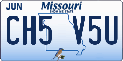 MO license plate CH5V5U