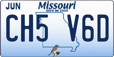 MO license plate CH5V6D