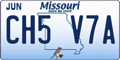 MO license plate CH5V7A