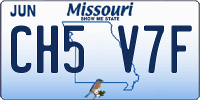 MO license plate CH5V7F
