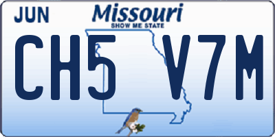 MO license plate CH5V7M