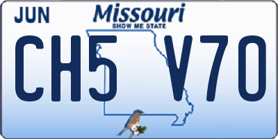 MO license plate CH5V7O