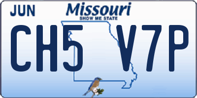 MO license plate CH5V7P