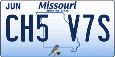 MO license plate CH5V7S