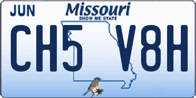 MO license plate CH5V8H