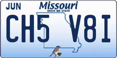 MO license plate CH5V8I