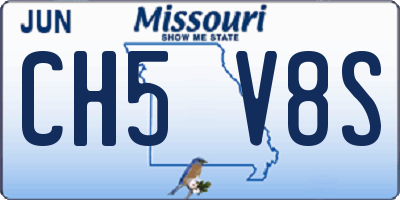 MO license plate CH5V8S