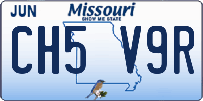 MO license plate CH5V9R