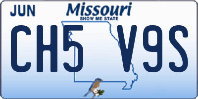 MO license plate CH5V9S