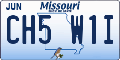 MO license plate CH5W1I