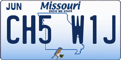 MO license plate CH5W1J