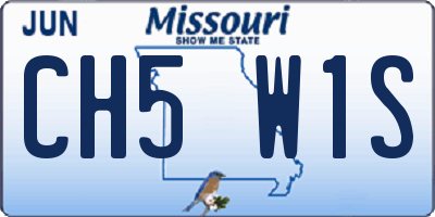MO license plate CH5W1S