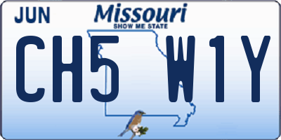 MO license plate CH5W1Y