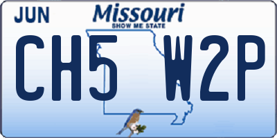MO license plate CH5W2P