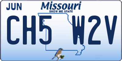 MO license plate CH5W2V