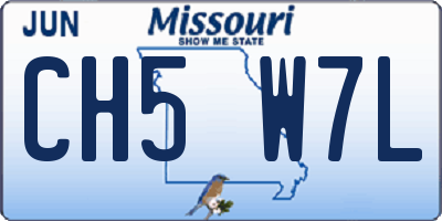 MO license plate CH5W7L