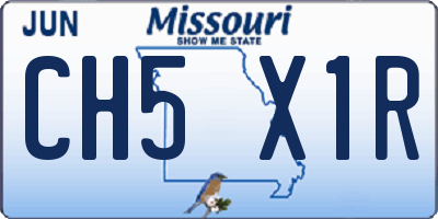 MO license plate CH5X1R