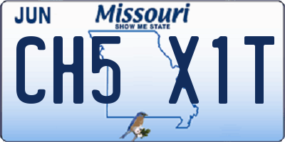 MO license plate CH5X1T