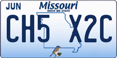 MO license plate CH5X2C