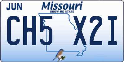 MO license plate CH5X2I