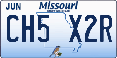 MO license plate CH5X2R