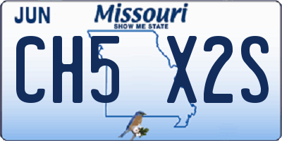MO license plate CH5X2S