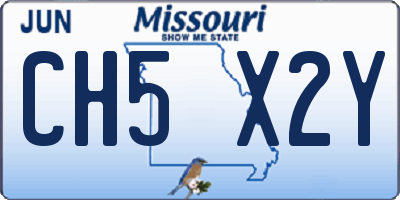 MO license plate CH5X2Y
