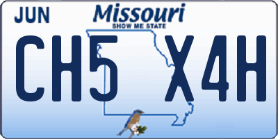 MO license plate CH5X4H