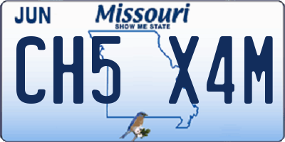 MO license plate CH5X4M