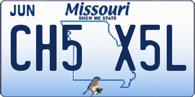 MO license plate CH5X5L