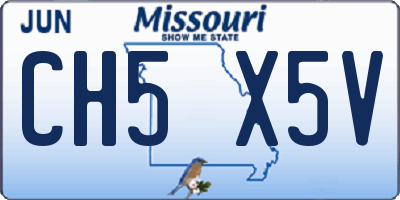 MO license plate CH5X5V