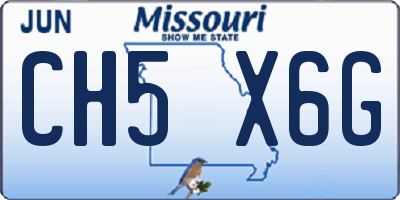 MO license plate CH5X6G