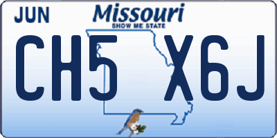 MO license plate CH5X6J