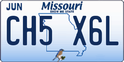 MO license plate CH5X6L