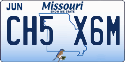 MO license plate CH5X6M