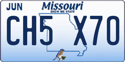 MO license plate CH5X7O