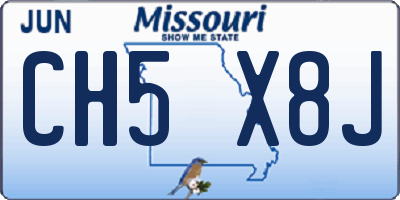MO license plate CH5X8J