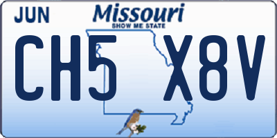MO license plate CH5X8V
