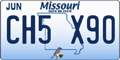 MO license plate CH5X9O