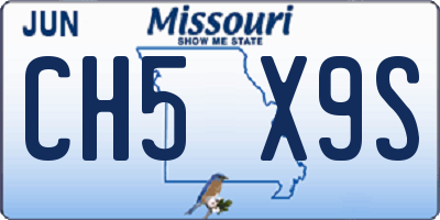 MO license plate CH5X9S