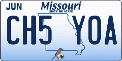 MO license plate CH5Y0A
