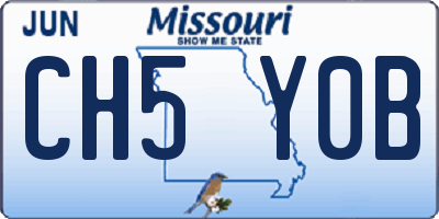 MO license plate CH5Y0B