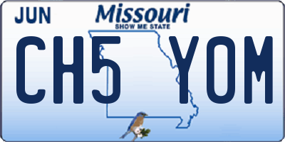 MO license plate CH5Y0M