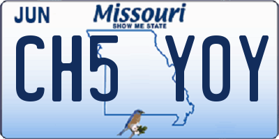 MO license plate CH5Y0Y