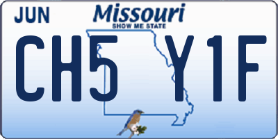 MO license plate CH5Y1F